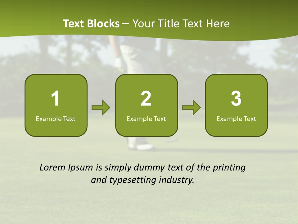 Golf Golfer Celebration PowerPoint Template