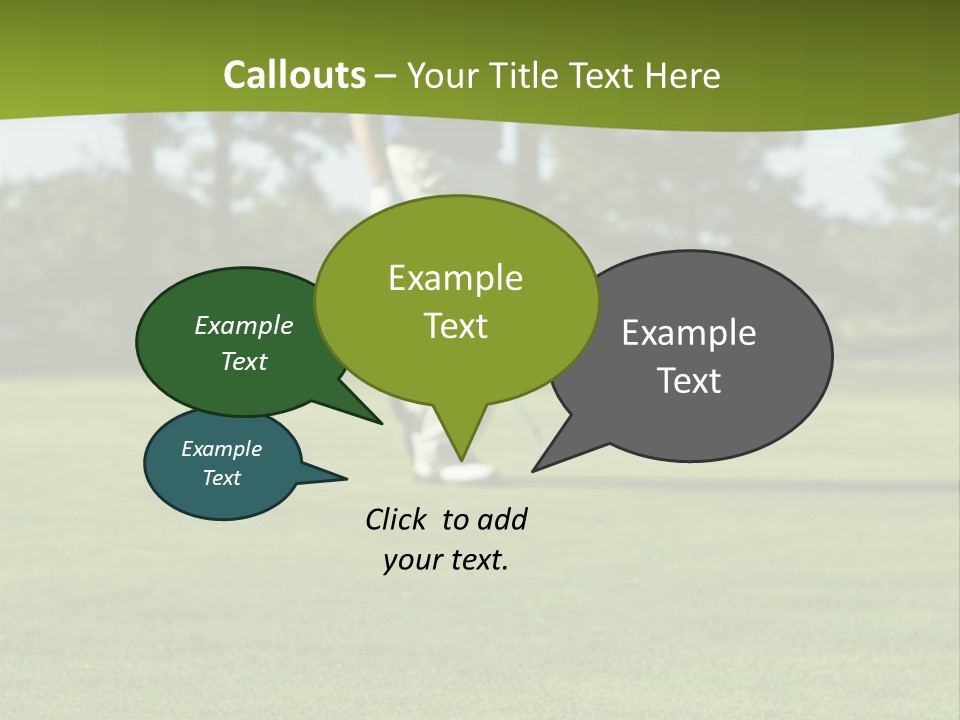 Golf Golfer Celebration PowerPoint Template