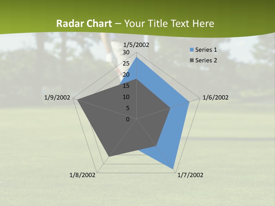 Golf Golfer Celebration PowerPoint Template