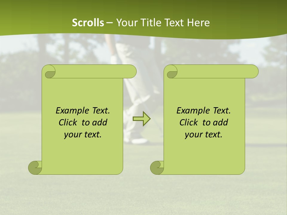 Golf Golfer Celebration PowerPoint Template