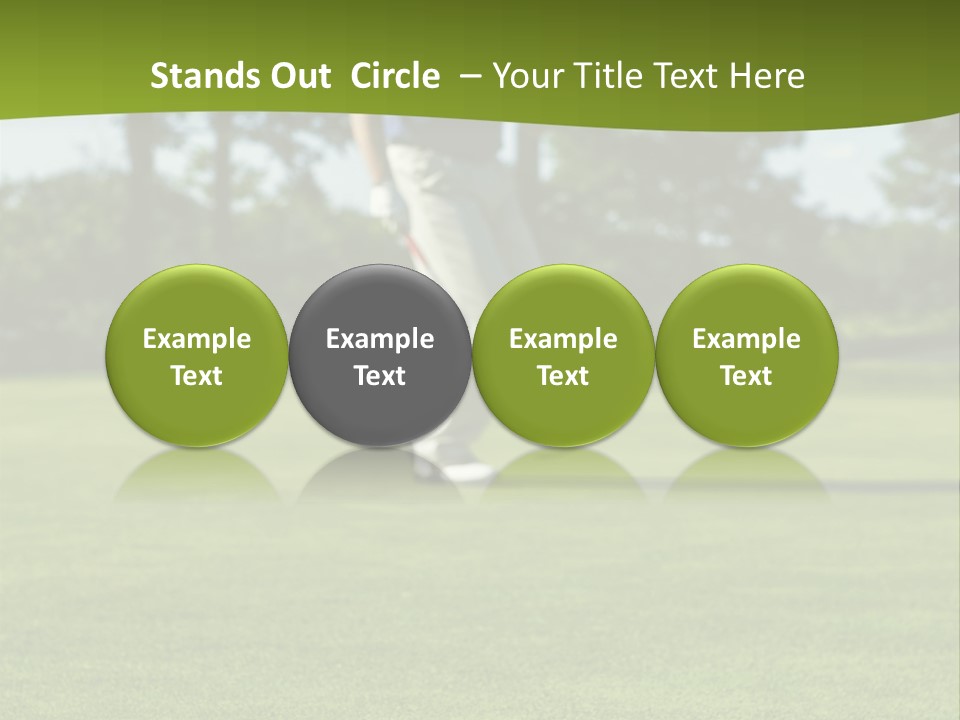 Golf Golfer Celebration PowerPoint Template