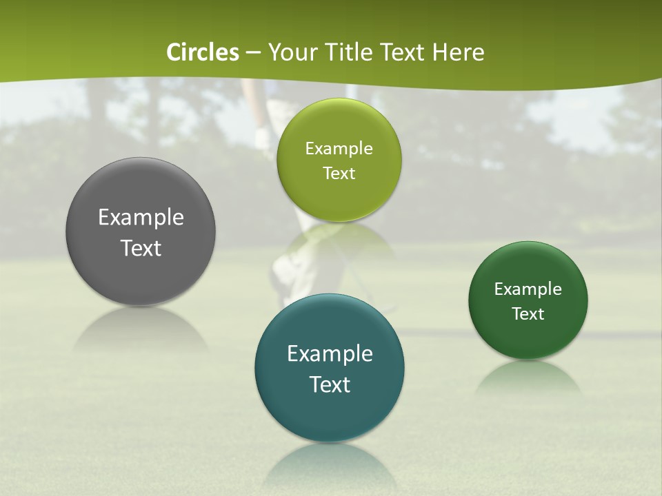 Golf Golfer Celebration PowerPoint Template
