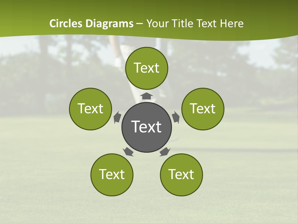 Golf Golfer Celebration PowerPoint Template