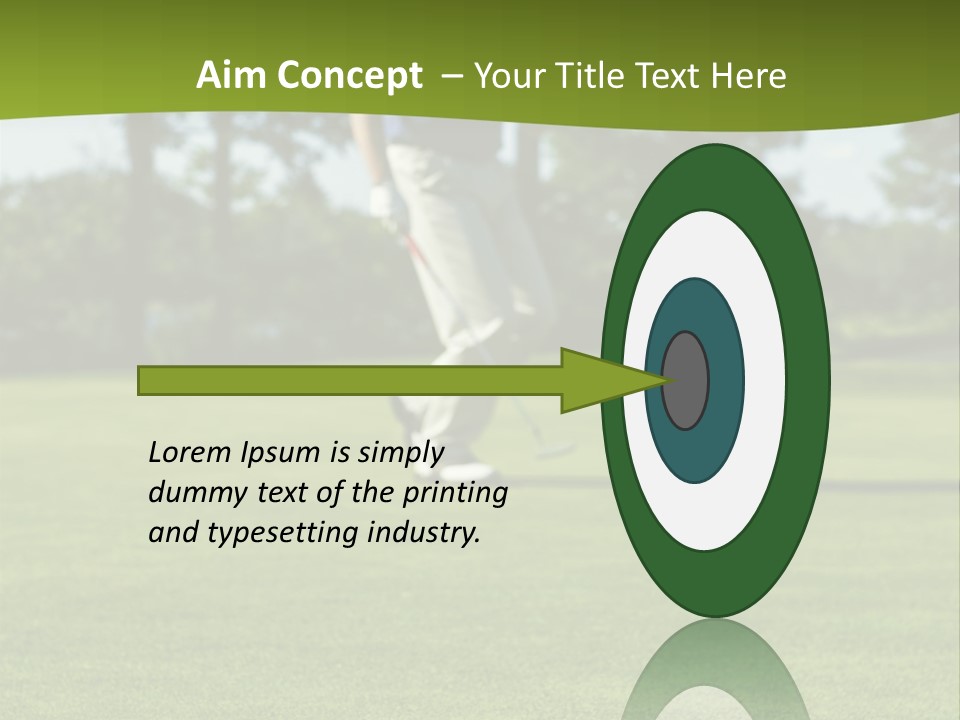 Golf Golfer Celebration PowerPoint Template