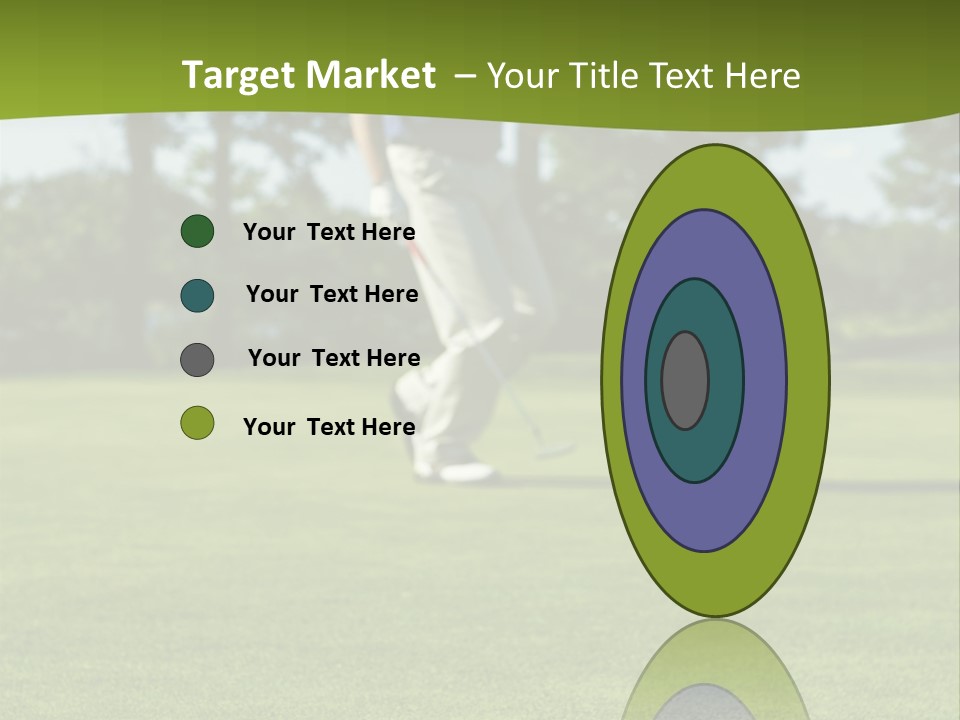 Golf Golfer Celebration PowerPoint Template