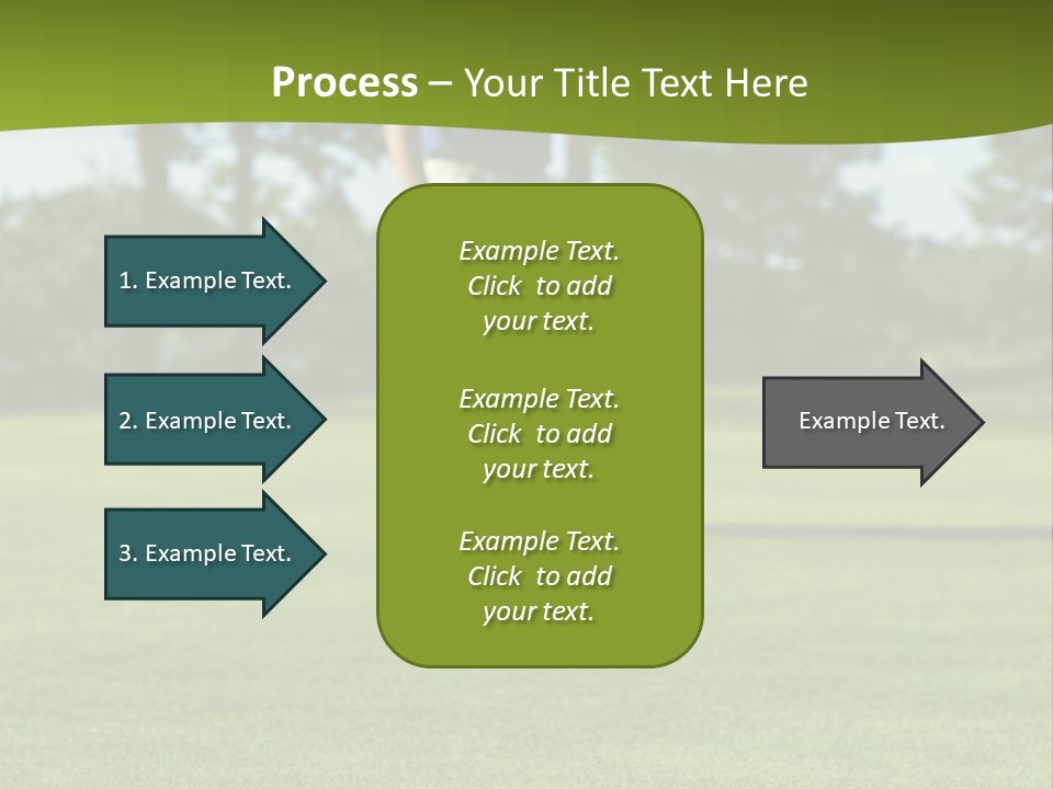 Golf Golfer Celebration PowerPoint Template