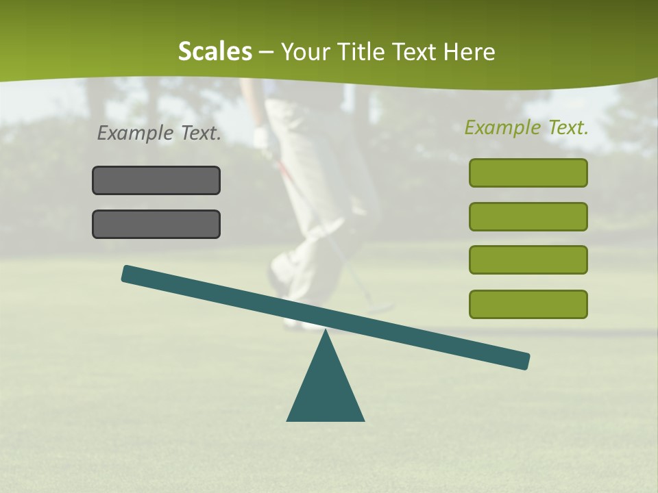 Golf Golfer Celebration PowerPoint Template