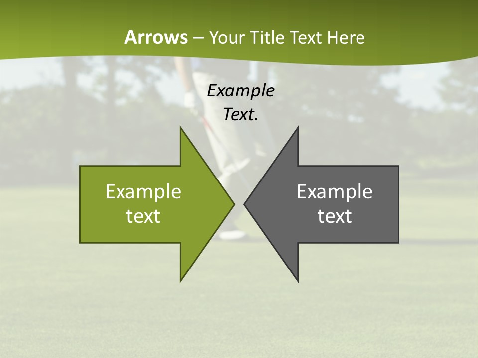 Golf Golfer Celebration PowerPoint Template