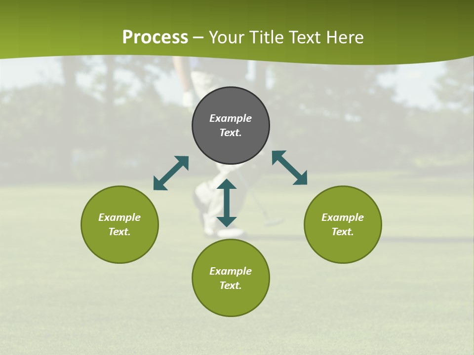 Golf Golfer Celebration PowerPoint Template
