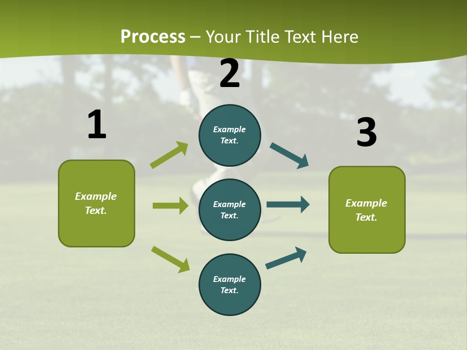 Golf Golfer Celebration PowerPoint Template