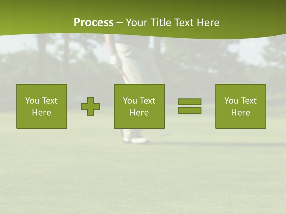 Golf Golfer Celebration PowerPoint Template