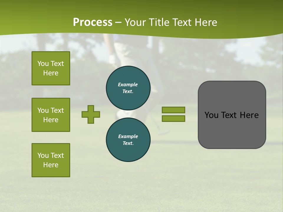 Golf Golfer Celebration PowerPoint Template