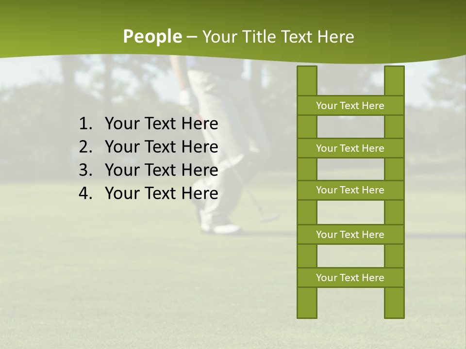 Golf Golfer Celebration PowerPoint Template