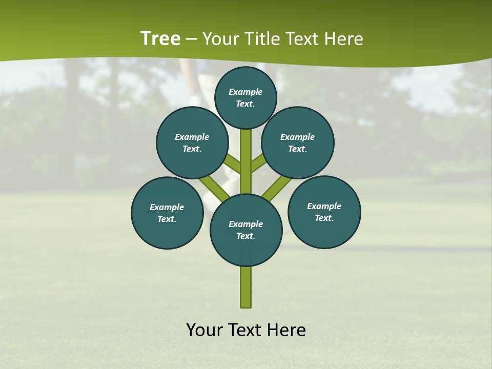 Golf Golfer Celebration PowerPoint Template