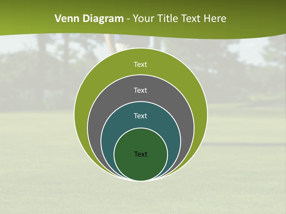 Golf Golfer Celebration PowerPoint Template