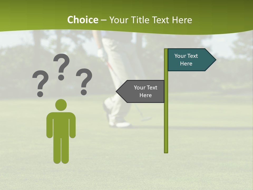Golf Golfer Celebration PowerPoint Template