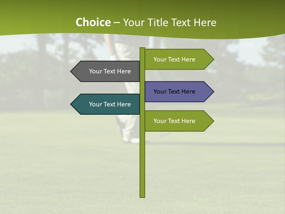 Golf Golfer Celebration PowerPoint Template