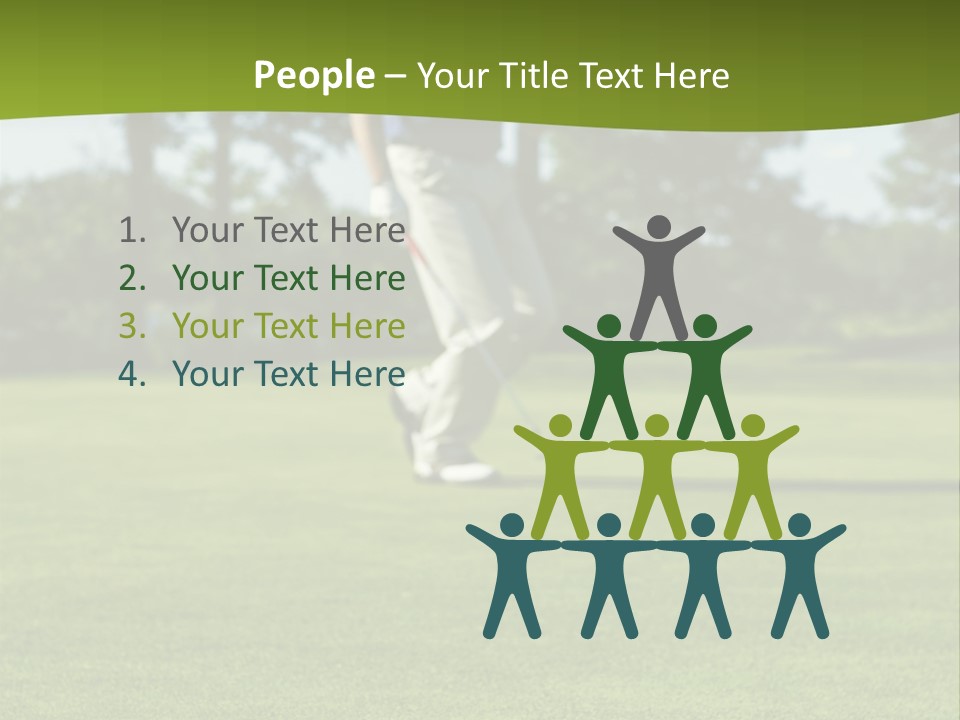 Golf Golfer Celebration PowerPoint Template