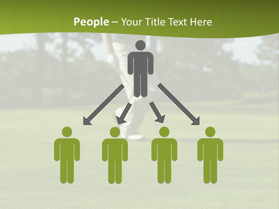 Golf Golfer Celebration PowerPoint Template