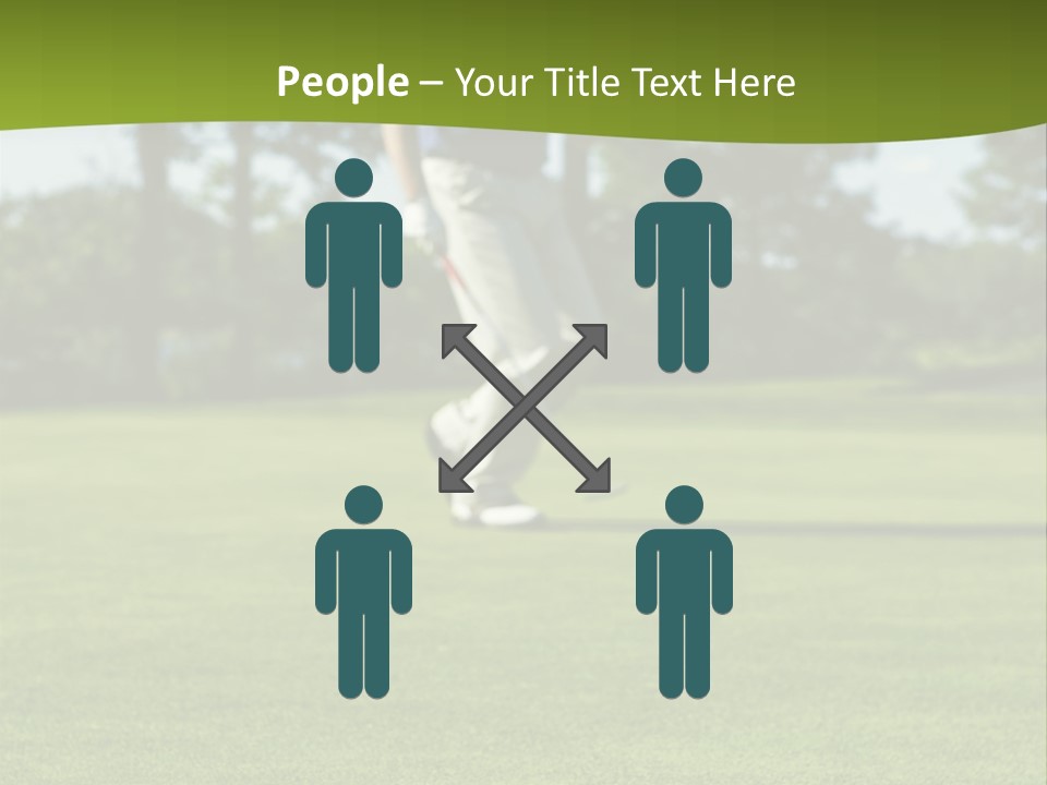 Golf Golfer Celebration PowerPoint Template