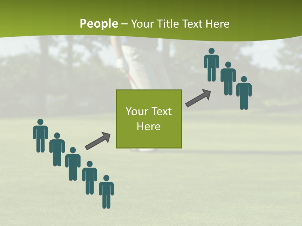 Golf Golfer Celebration PowerPoint Template