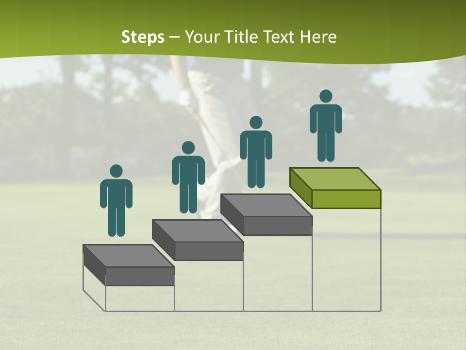 Golf Golfer Celebration PowerPoint Template