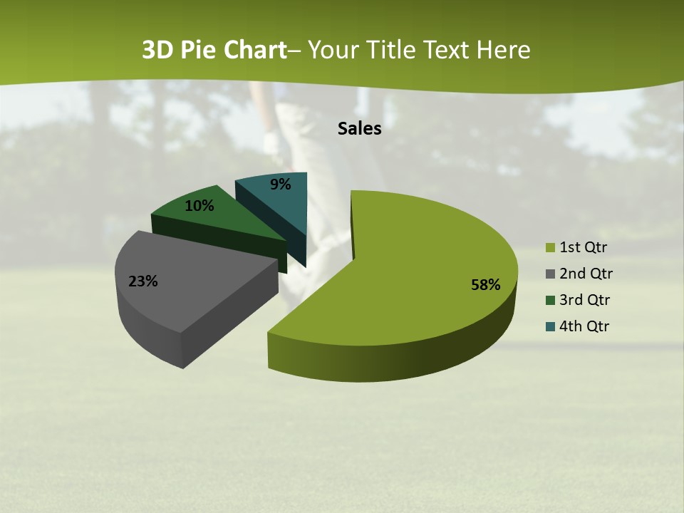 Golf Golfer Celebration PowerPoint Template