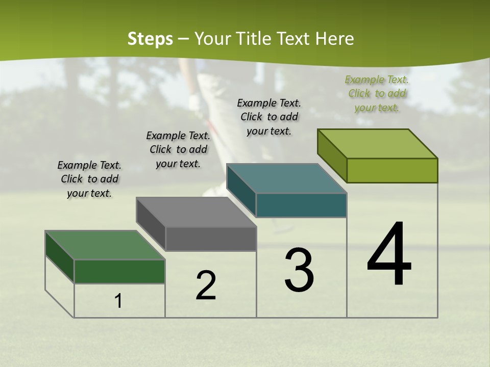 Golf Golfer Celebration PowerPoint Template