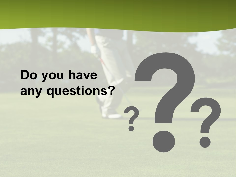 Golf Golfer Celebration PowerPoint Template