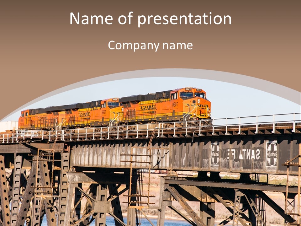 Bnsf Diesel Rail PowerPoint Template