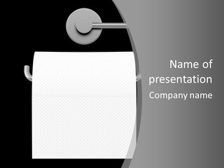 One Clipping Path Gray PowerPoint Template