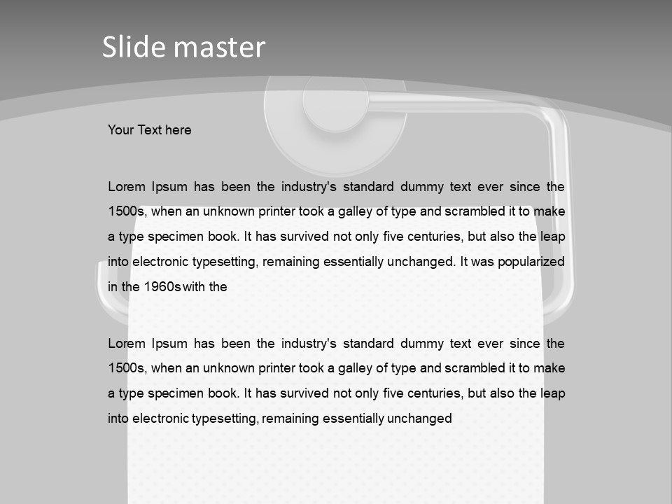 One Clipping Path Gray PowerPoint Template