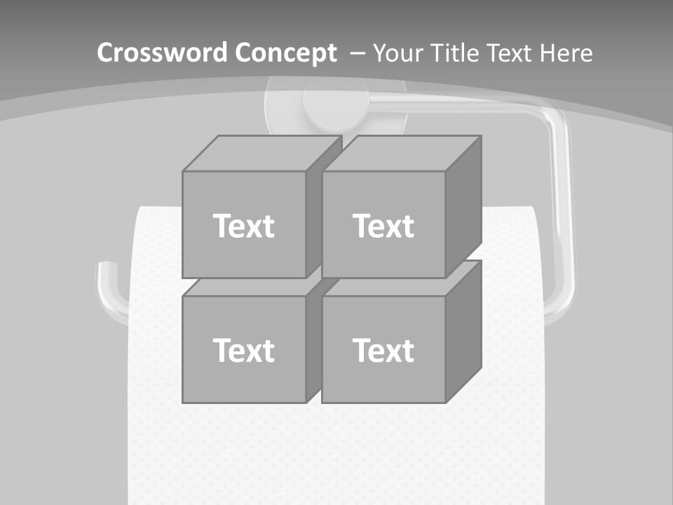 One Clipping Path Gray PowerPoint Template