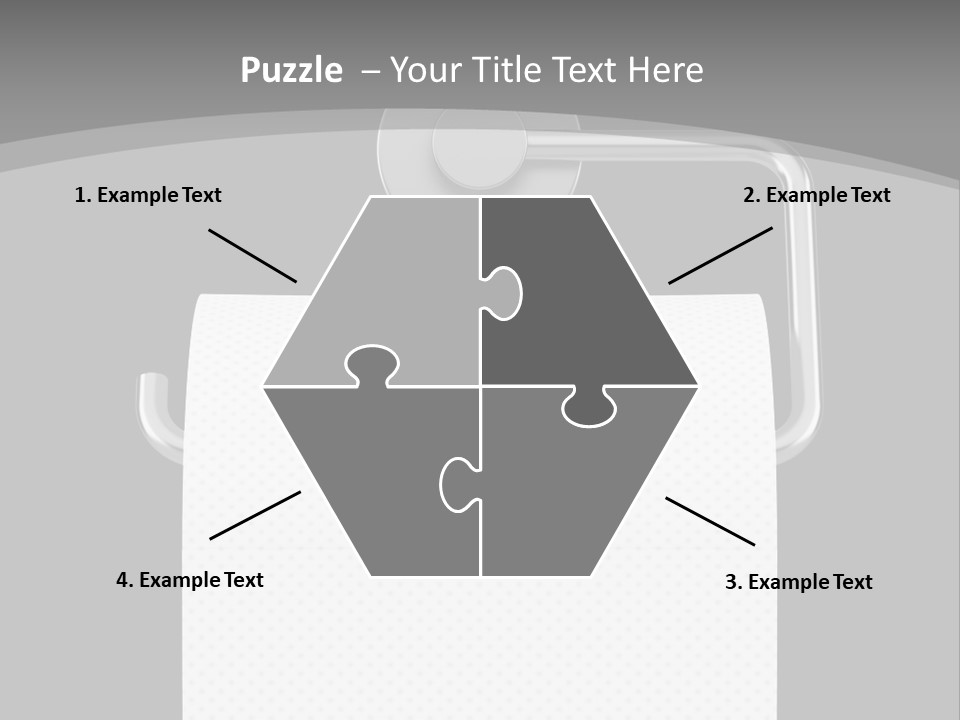 One Clipping Path Gray PowerPoint Template