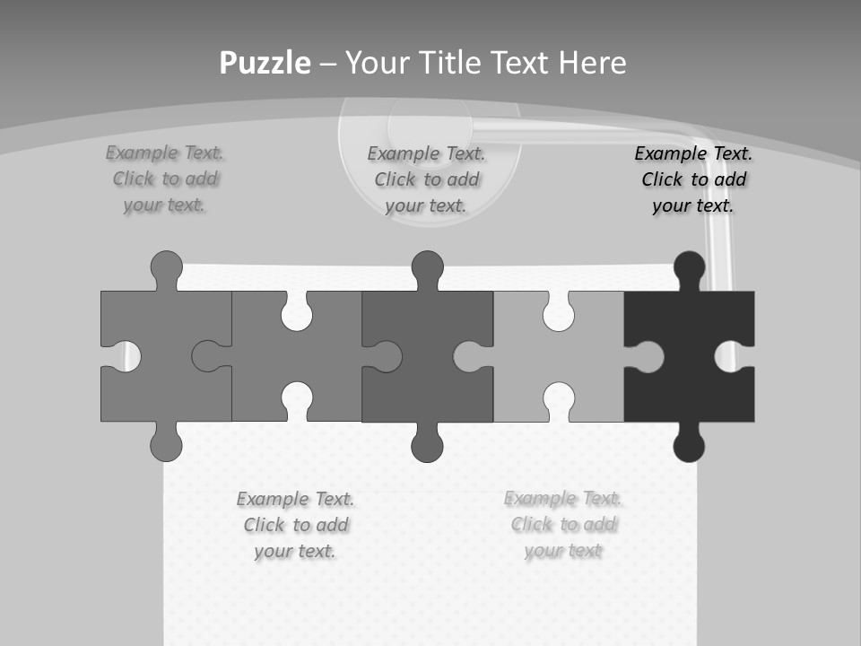 One Clipping Path Gray PowerPoint Template