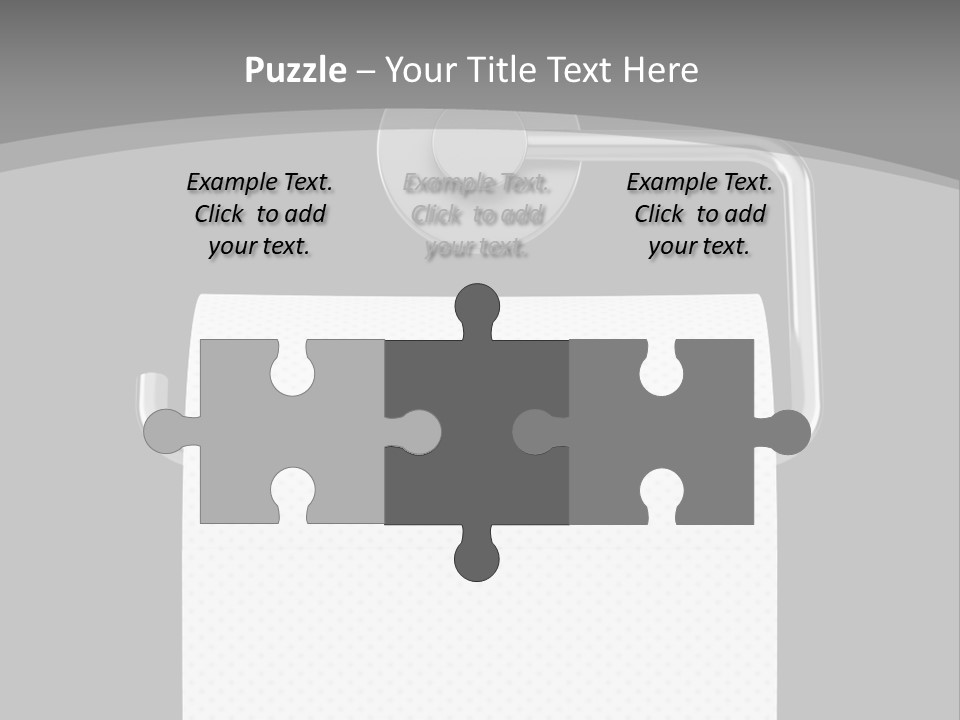 One Clipping Path Gray PowerPoint Template