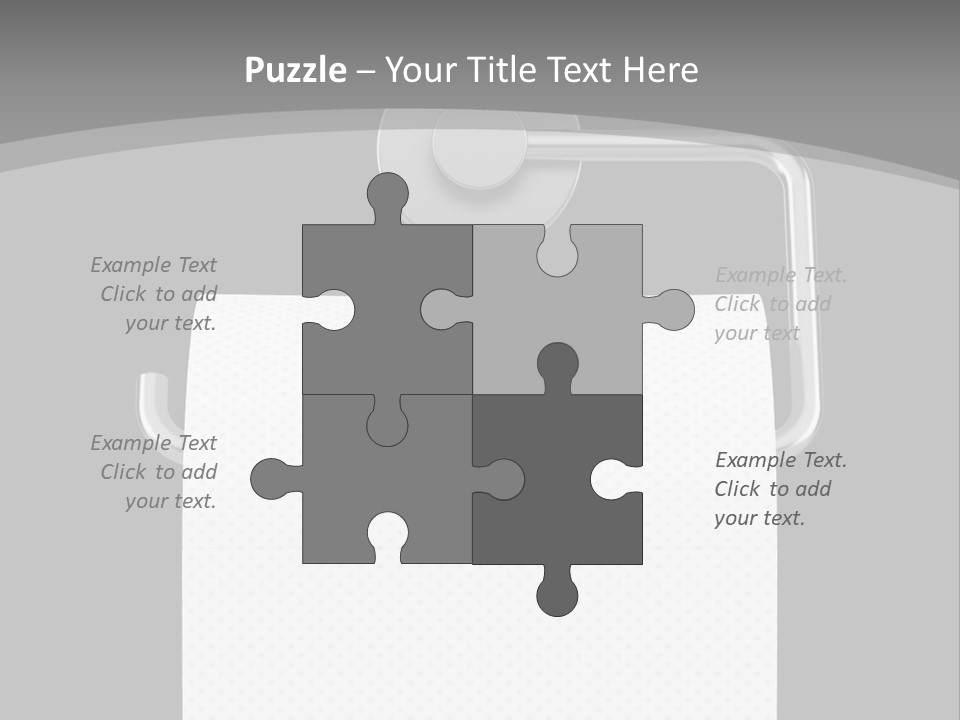 One Clipping Path Gray PowerPoint Template