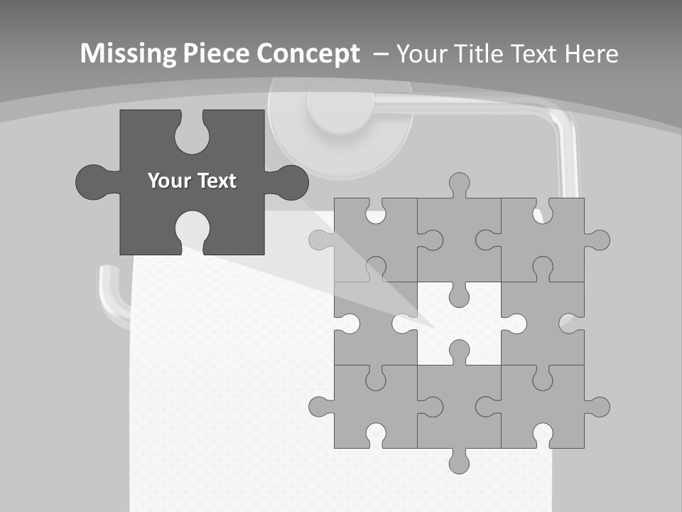 One Clipping Path Gray PowerPoint Template