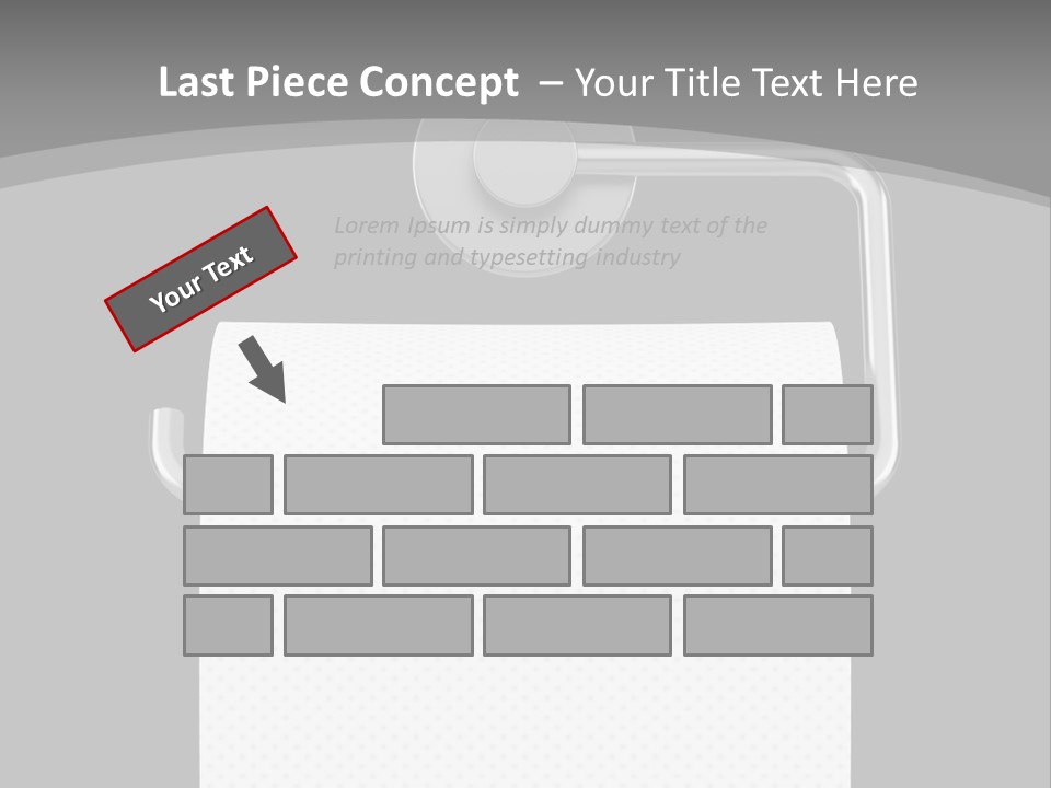 One Clipping Path Gray PowerPoint Template