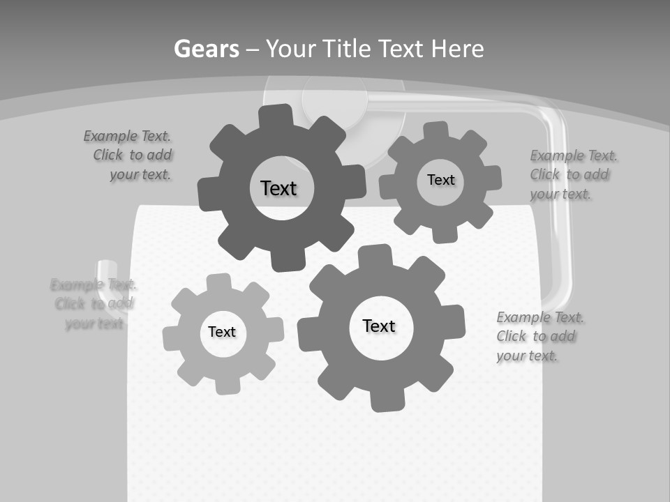 One Clipping Path Gray PowerPoint Template