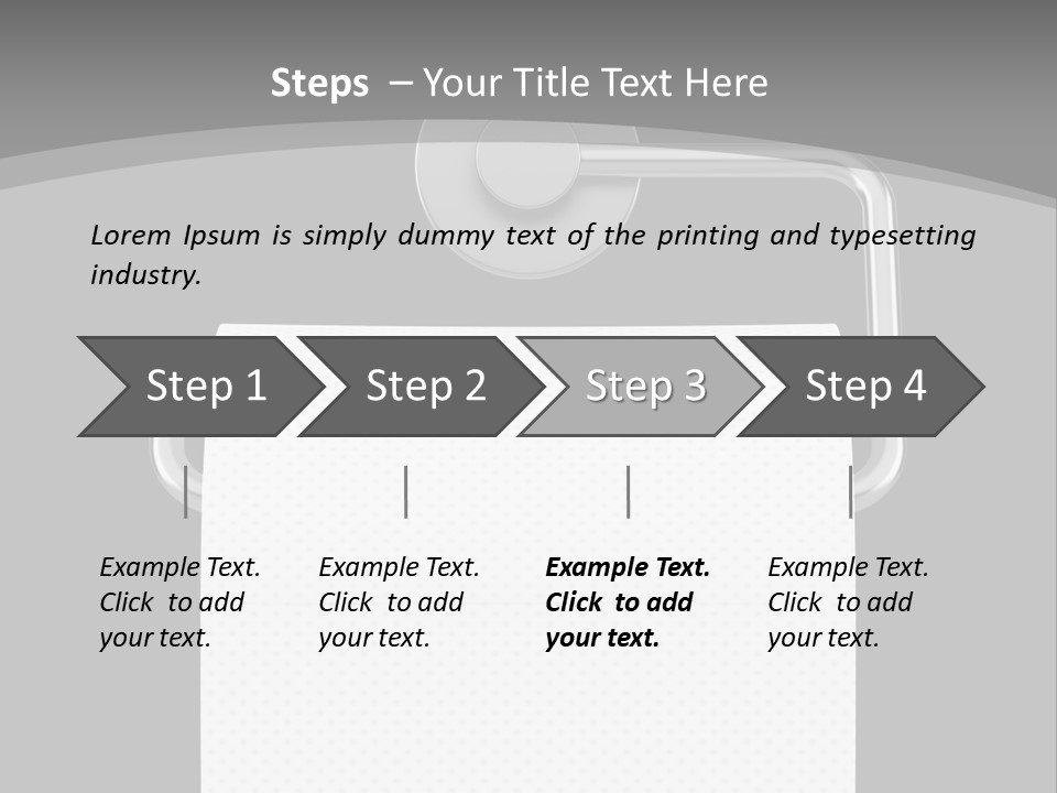One Clipping Path Gray PowerPoint Template