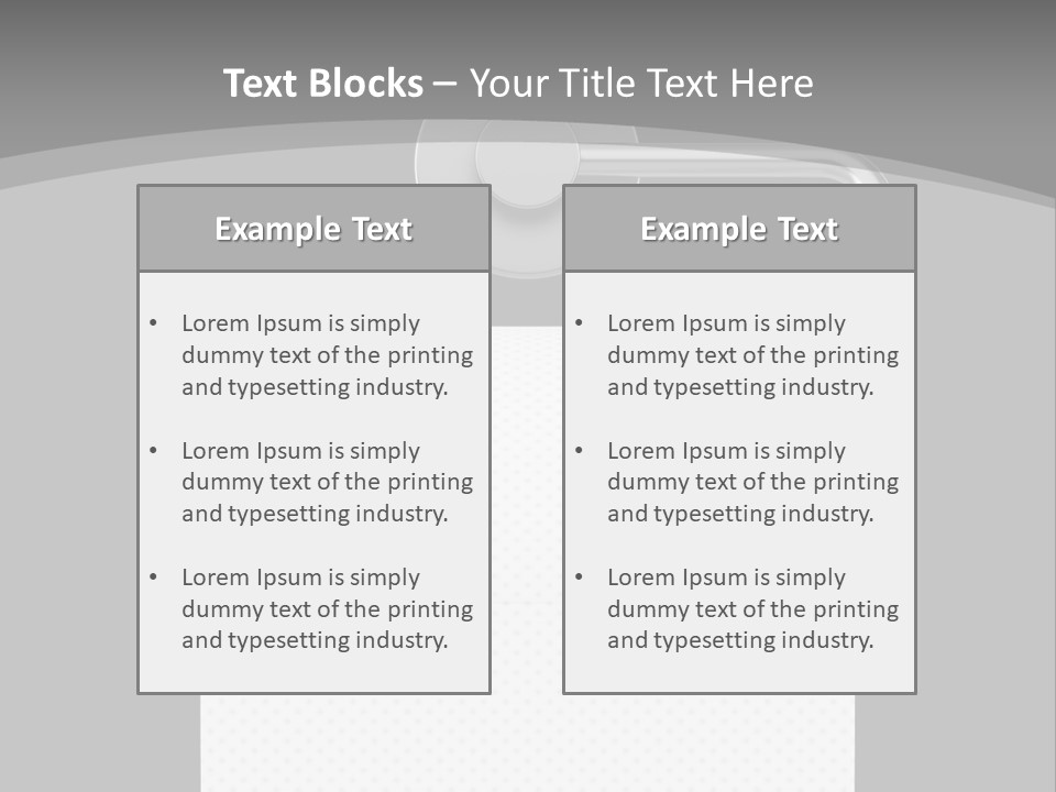 One Clipping Path Gray PowerPoint Template