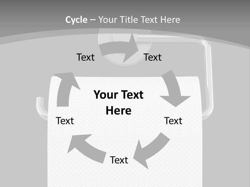 One Clipping Path Gray PowerPoint Template