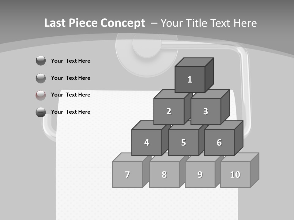 One Clipping Path Gray PowerPoint Template