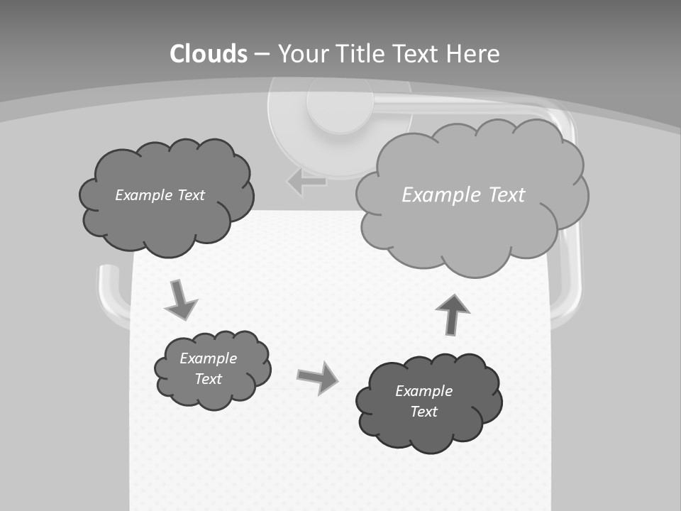 One Clipping Path Gray PowerPoint Template