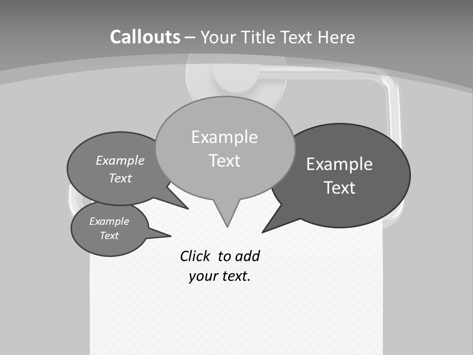 One Clipping Path Gray PowerPoint Template