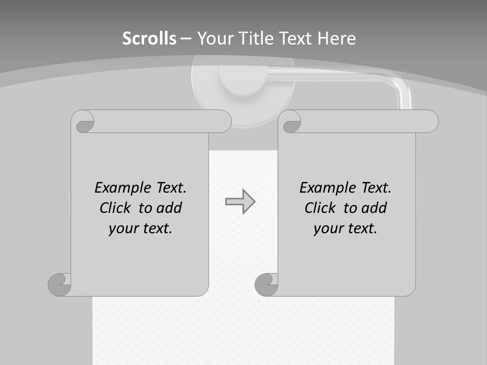 One Clipping Path Gray PowerPoint Template