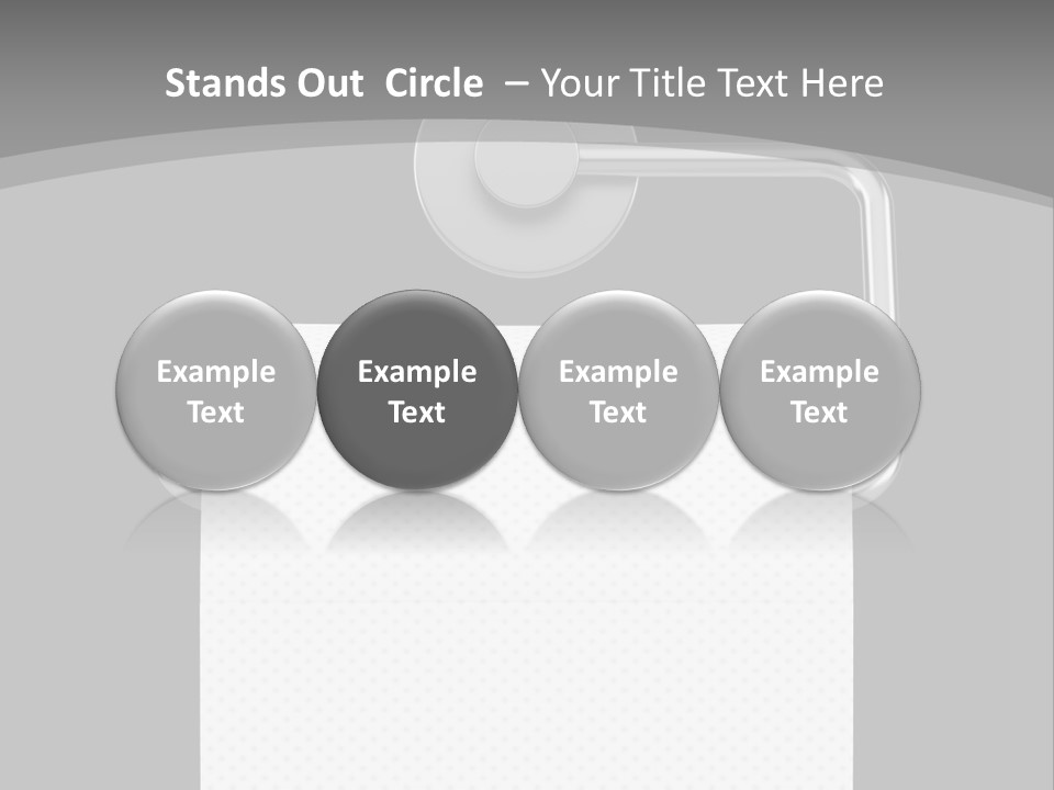 One Clipping Path Gray PowerPoint Template