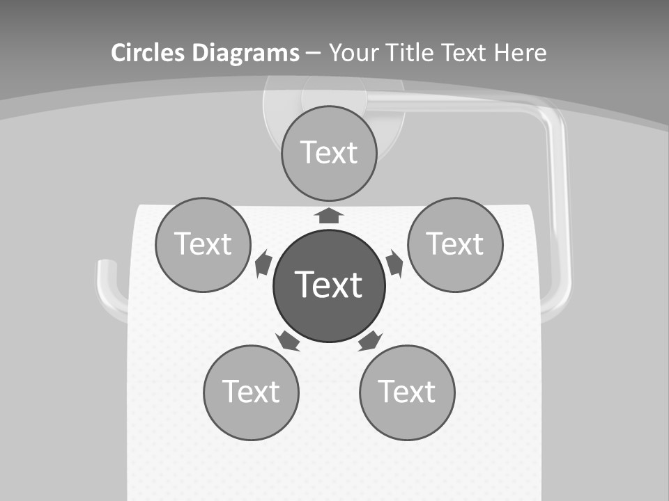 One Clipping Path Gray PowerPoint Template