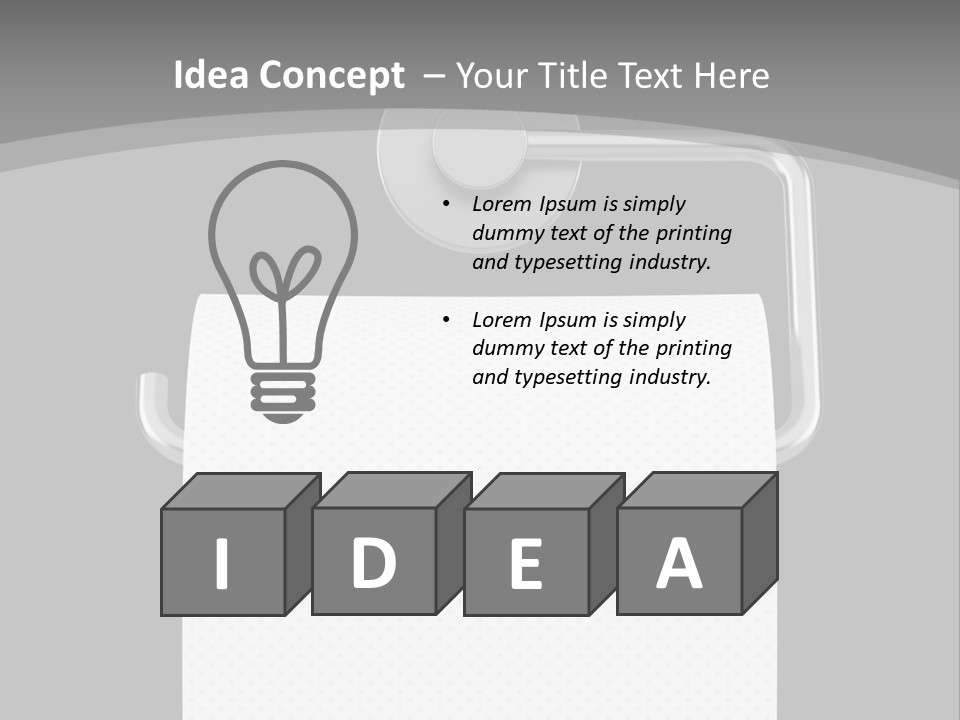 One Clipping Path Gray PowerPoint Template